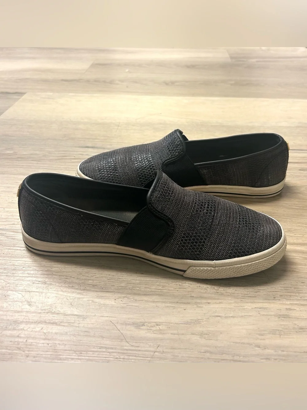 Ralph Lauren Shoes Womens 8.5B Jinny Slip On Flats Sneakers Black Casual Comfort